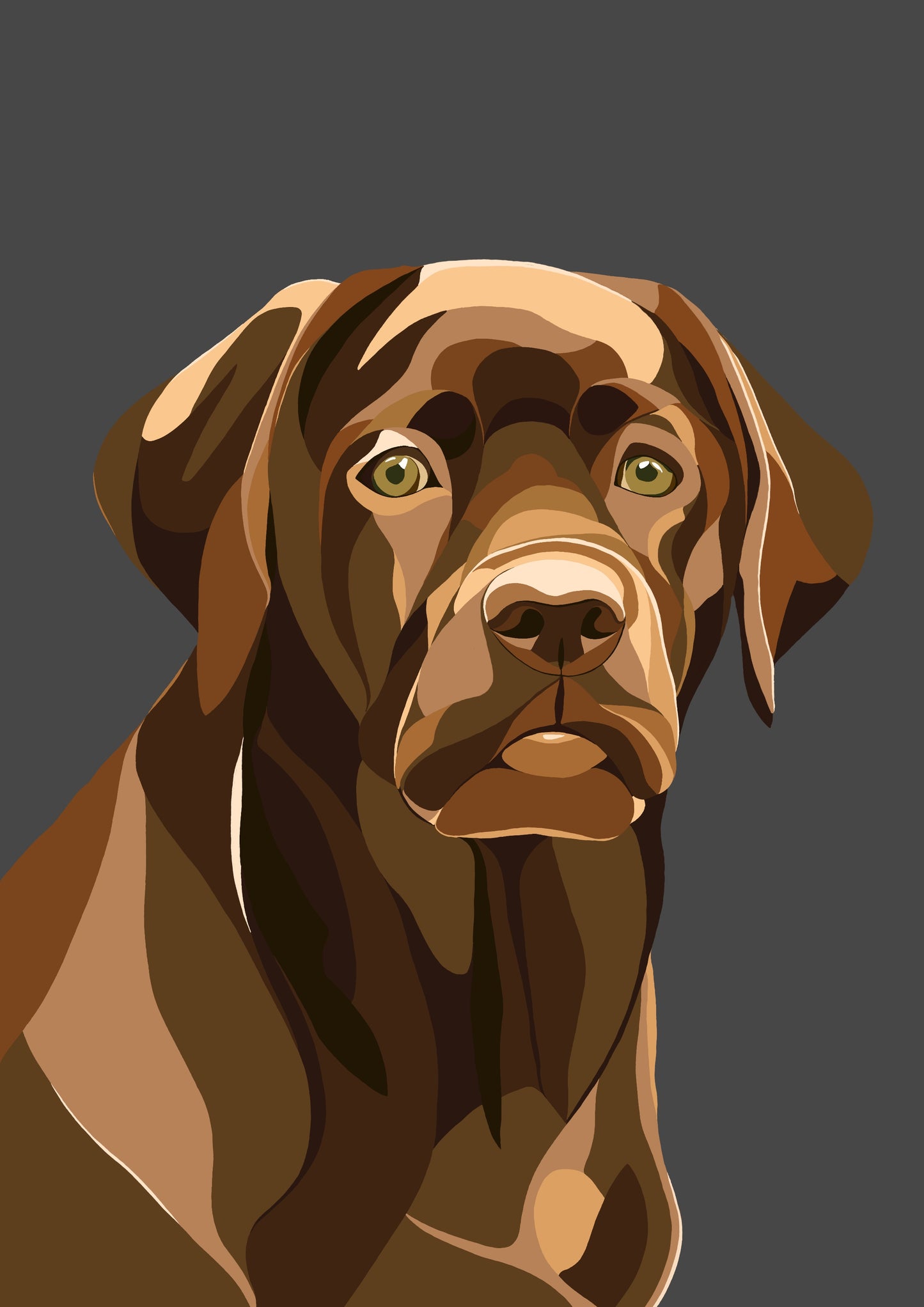 CHOCOLATE LAB Art Print