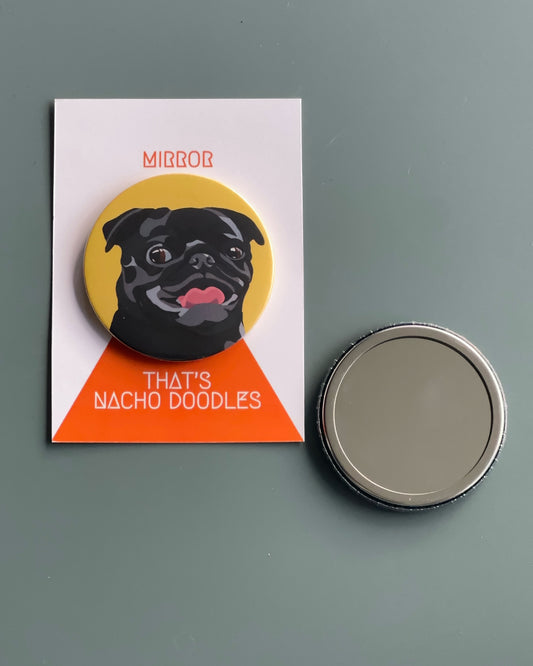 BLACK PUG (CHILLI) Mirror