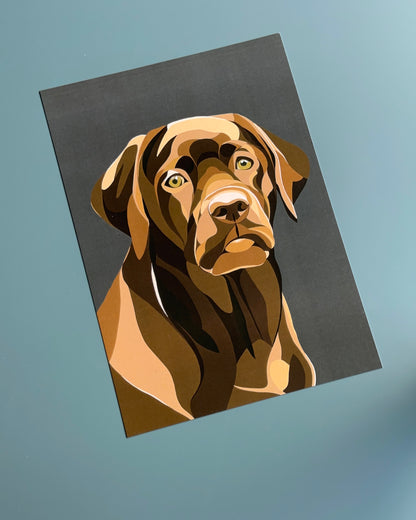 CHOCOLATE LAB Art Print