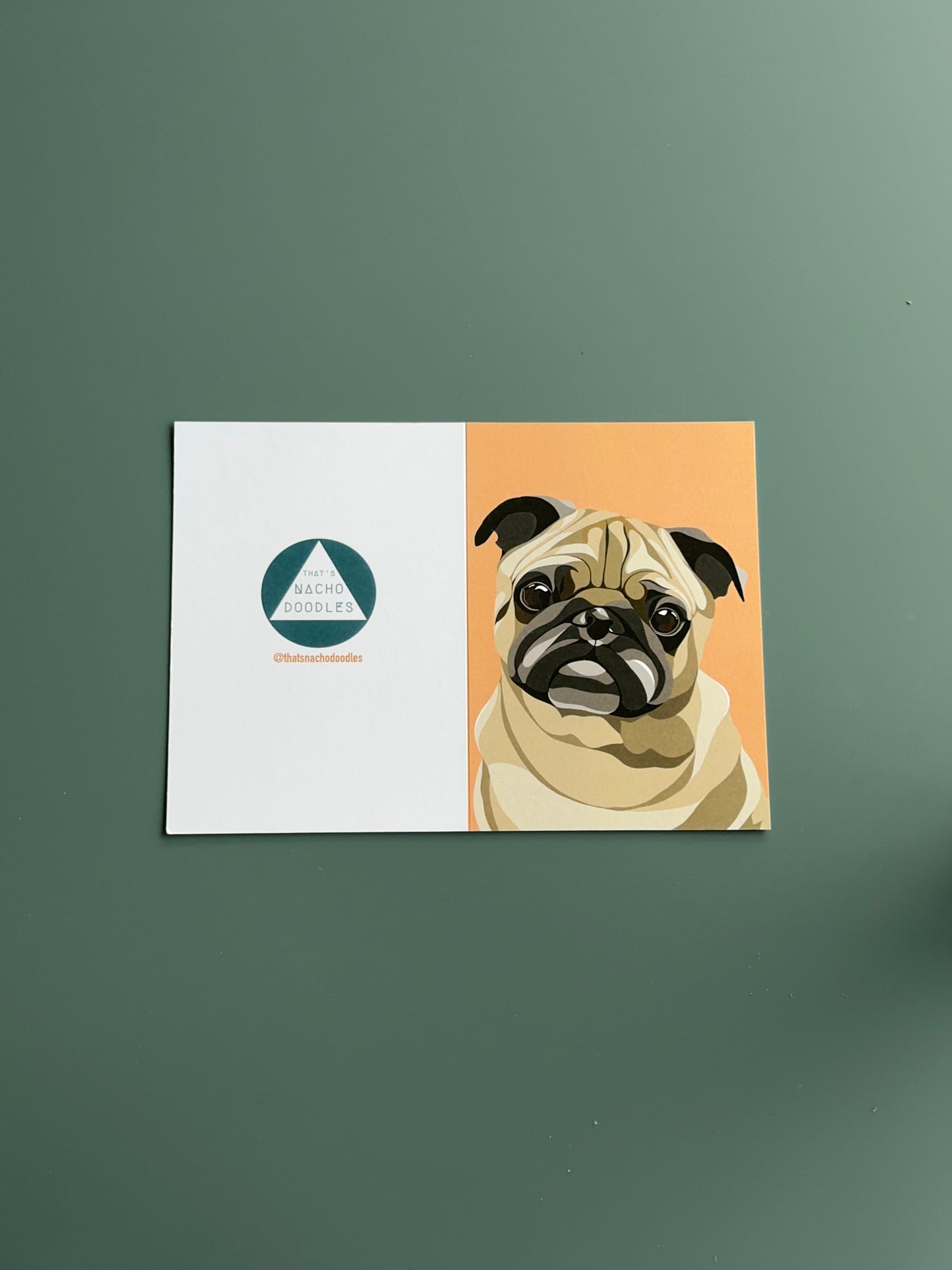 FAWN PUG Greeting Card