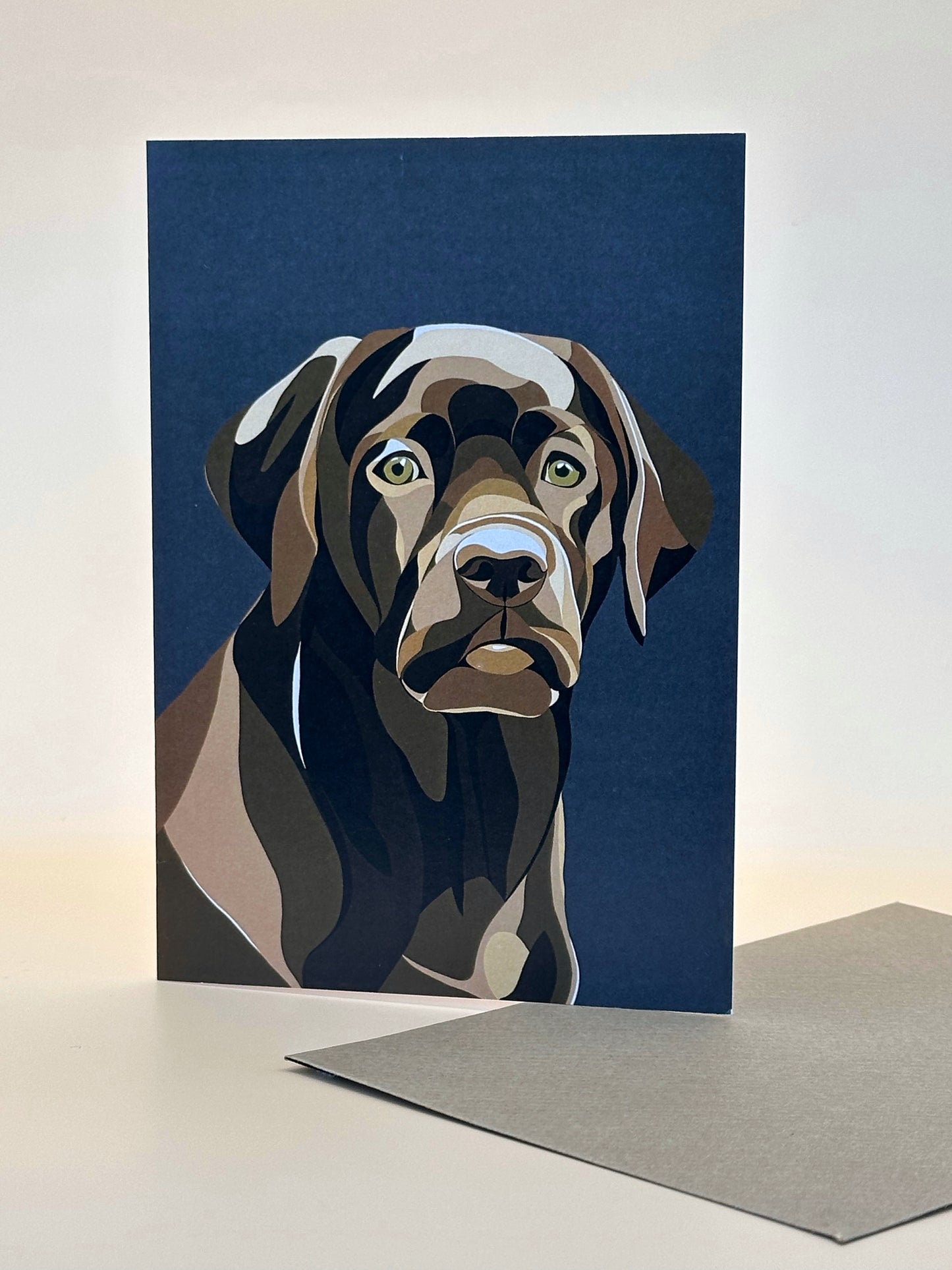 CHOCOLATE LAB Greeting Card