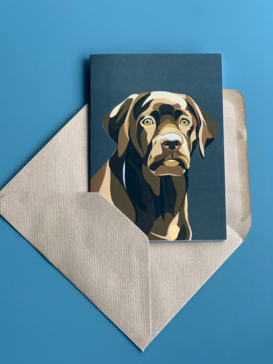 CHOCOLATE LAB Greeting Card