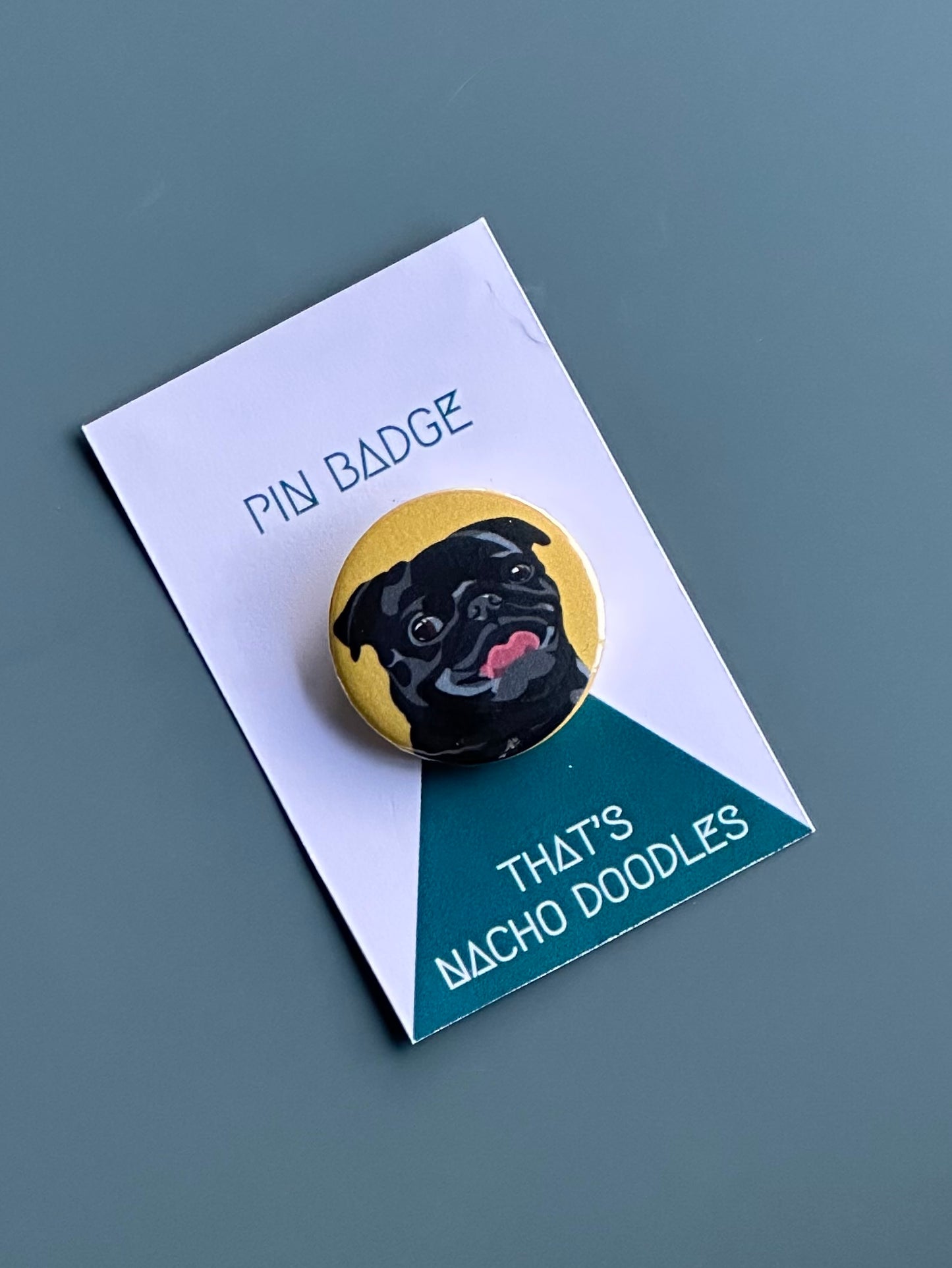 BLACK PUG (CHILLI) Badge