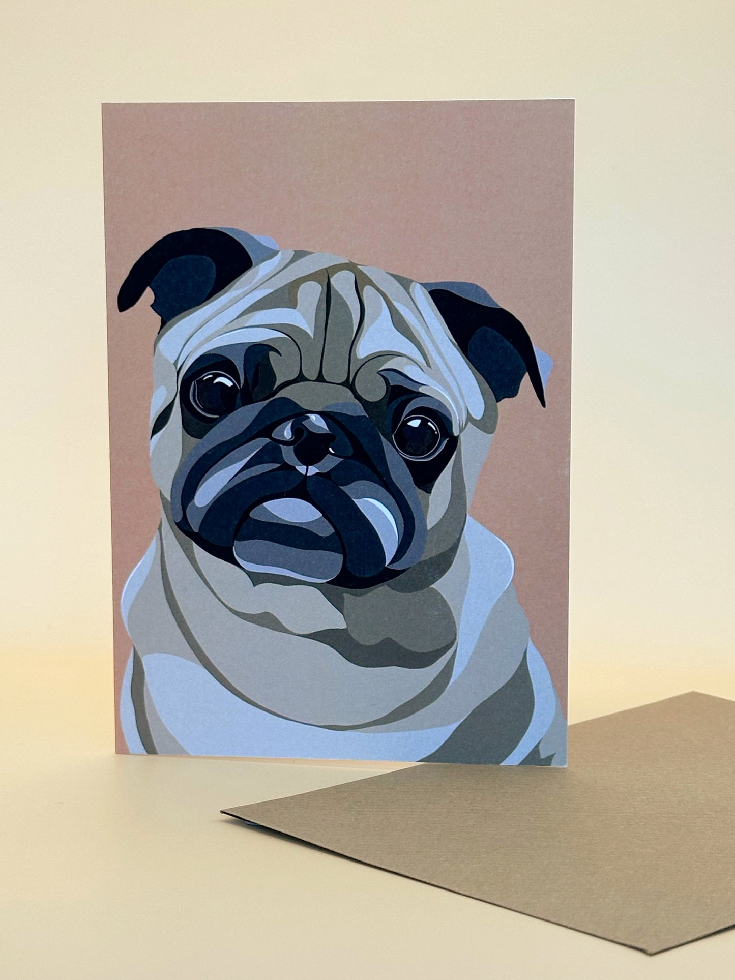 FAWN PUG Greeting Card