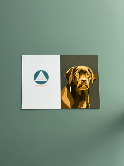 CHOCOLATE LAB Greeting Card